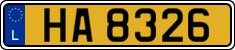 License plate of Luxembourg, 2003 year system