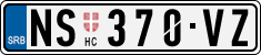 License plate of Serbia, Cars