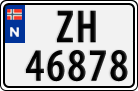 License plate of Norway, Cars