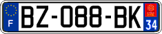 French license plate, SIV (ordinary)