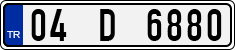 License plate of Turkey, Regular plates