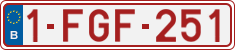 License plate of Belgium, Regular plates (2010)
