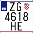 License plate of Croatia, Motorcycles