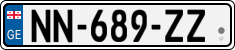 License plate of Georgia, Cars (2014)