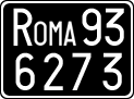 License plate of Italy, Cars (1927 year series)
