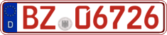 German license plate, Red license plates