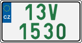 License plate of the Czech Republic, Oldtimers (2001)
