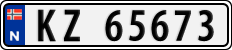 License plate of Norway, Cars