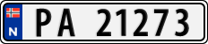 License plate of Norway, Cars