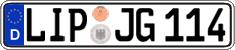 German license plate, Regular plates
