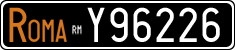 License plate of Italy, Cars (1927 year series)