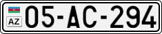 License plate of Azerbaijan, Cars