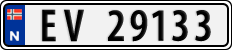License plate of Norway, Cars
