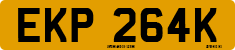 License plate of the United Kingdom, 1963 year system