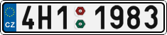License plate of the Czech Republic, Cars (2001)