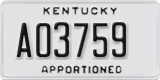 Kentucky, Apportioned (A12345)