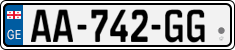 License plate of Georgia, Cars (2014)