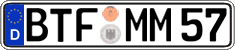 German license plate, Regular plates