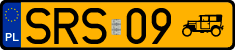 License plates of Poland, Oldtimers