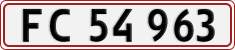 License plate of Denmark, Regular plates
