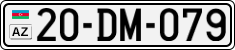 License plate of Azerbaijan, Cars