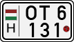 license plates of Hungary, Oldtimers (1990)