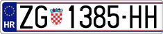 License plate of Croatia, Regular plates