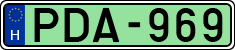 license plates of Hungary, Electric vehicles (1990)