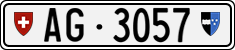 License plate of Switzerland, Cars