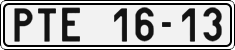 License plate of the Czech Republic, Cars (1960)