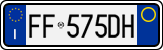 License plate of Italy, Cars (1994 year series)