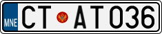 License plate of Montenegro, Cars