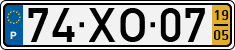 License plate of Portugal, Regular plates