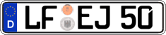 German license plate, Regular plates
