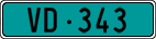 License plate of Switzerland, Agricultural vehicles (green)