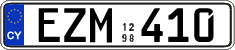 License plate of Cyprus, Regular plates