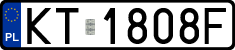 License plates of Poland, Regular car plates