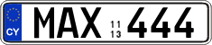 License plate of Cyprus, Regular plates