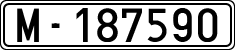 License plates of Spain, 1900 year series