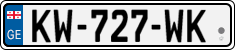 License plate of Georgia, Cars (2014)