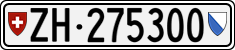 License plate of Switzerland, Cars