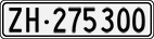 License plate of Switzerland, Cars