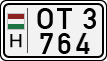 license plates of Hungary, Oldtimers (1990)