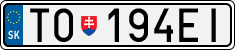 License plate of Slovakia, Cars
