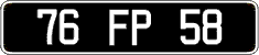 French license plate, FNI
