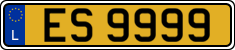 License plate of Luxembourg, 2003 year system