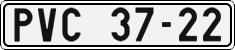 License plate of the Czech Republic, Cars (1960)