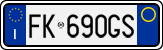 License plate of Italy, Cars (1994 year series)
