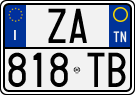 License plate of Italy, Cars (1994 year series)