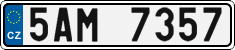 License plate of the Czech Republic, Cars (2001)